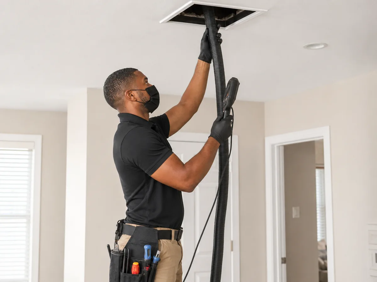 Air duct cleaning and HVAC duct inspection service